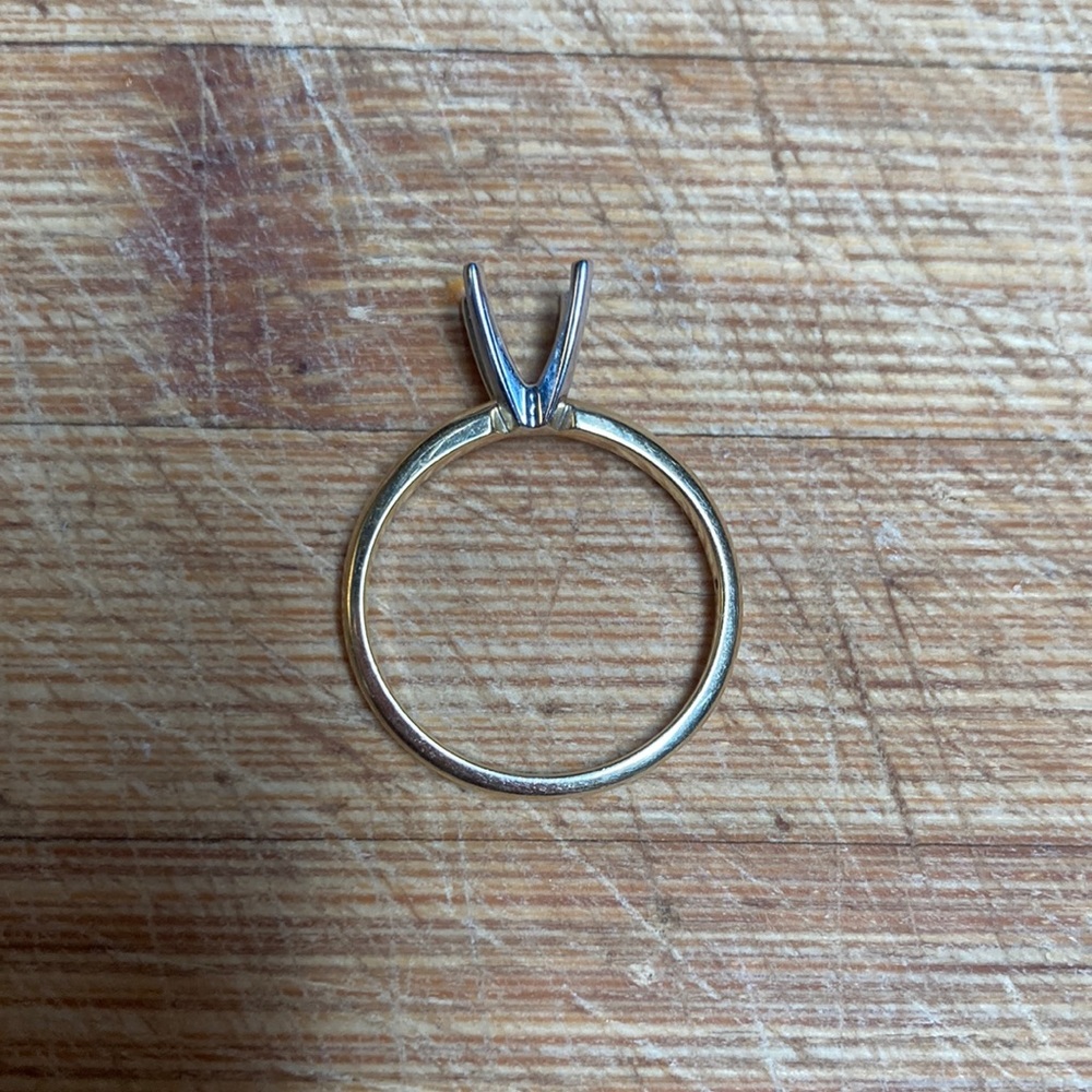 SOLD 14k Two Tone Ring setting
